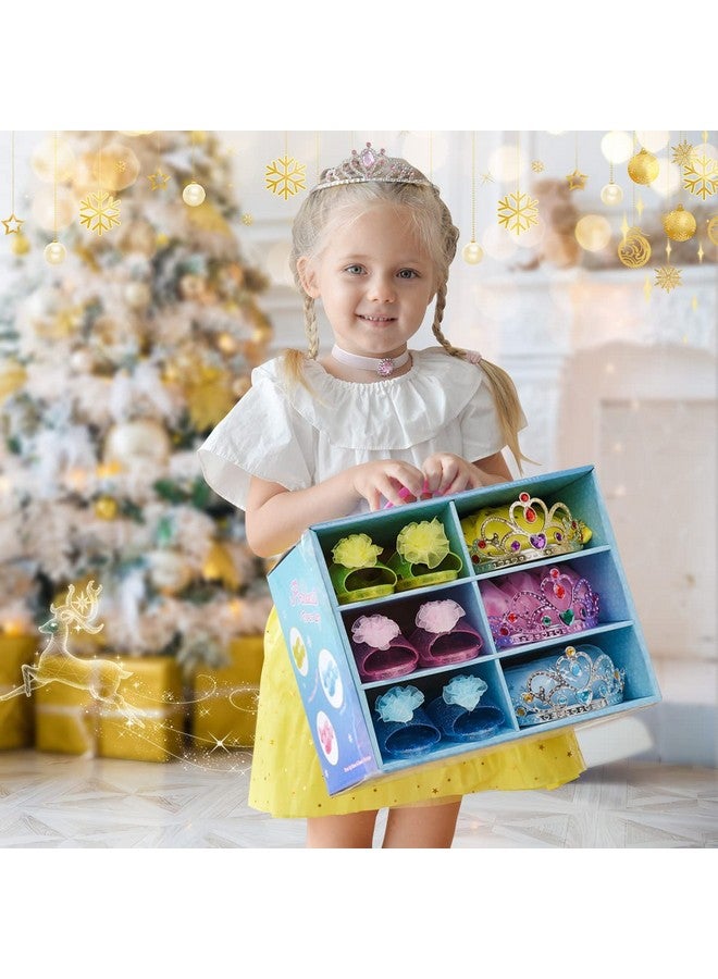 Meland Meland Princess Dress Up Clothes for Toddlers with Skirts, Shoes, Crown & Play Jewelry, Princess Toys for Girls Age 3,4,5,6 Year Old, Little Girls Gift Idea for Birthday Christmas - Image 3