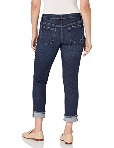 Riders by Lee Indigo Women's Fringe Cuff Boyfriend Jean, Dark, 18 - Image 2