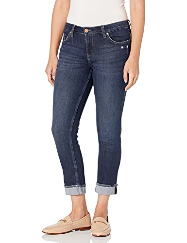 Riders by Lee Indigo Women's Fringe Cuff Boyfriend Jean, Dark, 18 - Image 5