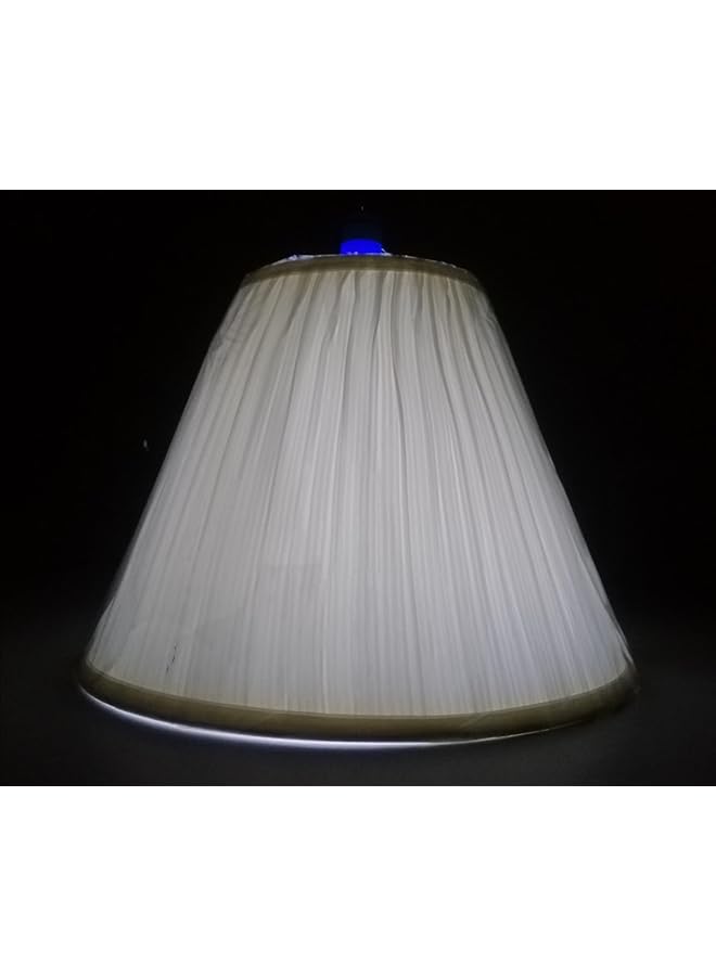 إيروريكس غطاء مصباح مخروطي الشكل باللون البيج الفاتح غير اللامع بقطر القاعدة 31 سم وقطر الجزء العلوي 14 سم وارتفاع 22 سم - Image 4