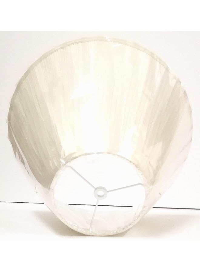 إيروريكس غطاء مصباح مخروطي الشكل باللون البيج الفاتح غير اللامع بقطر القاعدة 31 سم وقطر الجزء العلوي 14 سم وارتفاع 22 سم - Image 1