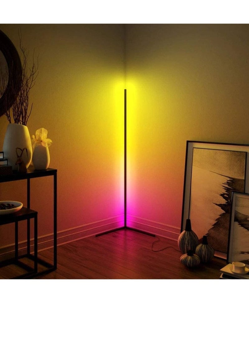 JOMILA Corner Floor Lamp Corner Light RGB Color Changing Led Floor Lamp with Remote and App Control Dimmable Minimalist Mood Lighting Music Sync Timing Multi Lighting Modes for Bedroom Living Room - Image 3