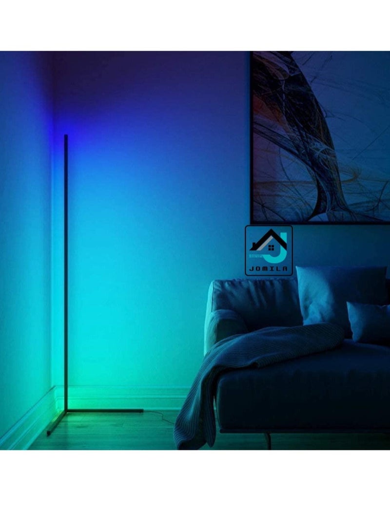 JOMILA Corner Floor Lamp Corner Light RGB Color Changing Led Floor Lamp with Remote and App Control Dimmable Minimalist Mood Lighting Music Sync Timing Multi Lighting Modes for Bedroom Living Room - Image 2