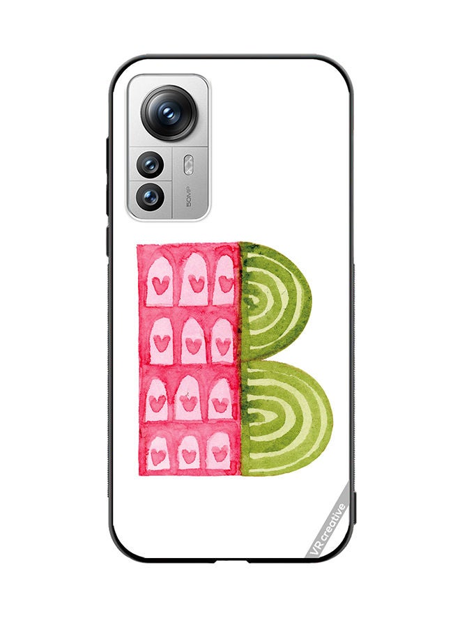 VR CREATIVE Protective Case Cover For Xiaomi 12X Alphabet B Design Multicolour - Image 1