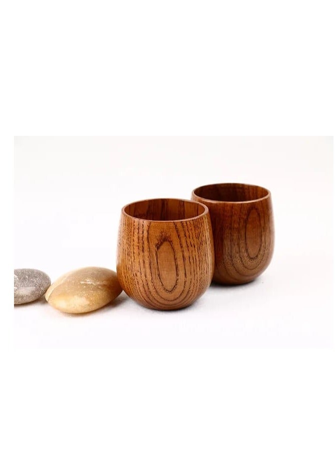 Liying 3Pcs Wooden Tea u0026 Coffee Cup 125ml, Japanese Tea Cup Solid Wood Drinking Cup Teacup Glass for Milk, Hot Drinks  - Image 3
