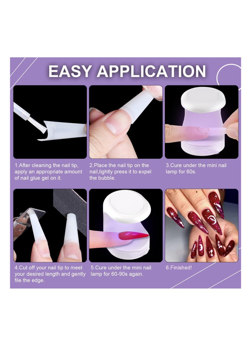 Excefore Nail Lamp, Mini Gel Nail Ligh, Fast Nail Dryer for Gel Polish Curing, 180°Opening Design USB Nail Dryer, Portable 16W Quick-Drying Sun UV LED Lamp for Single Finger, Nail Art Tools Accessories  - Image 3