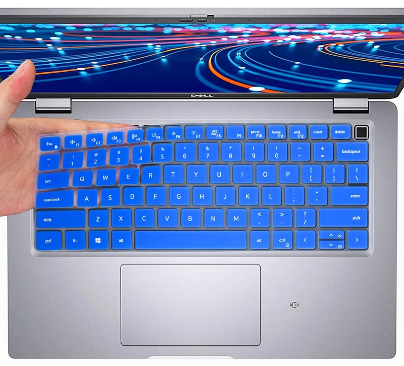 imComor Keyboard Cover Skin for Dell Latitude 3440 5440 5430 5431 5420 14", Dell Latitude 14" 7440 7430 7420 7410, Dell Latitude 14" 9420 9430, Dell Latitude 9520 9510 7520 15.6" Keyboard Skin Protector, Blue - Image 1
