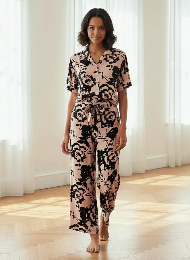 Aadaraya Aadaraya Pyjama Set Button Down Shirt & Trousers