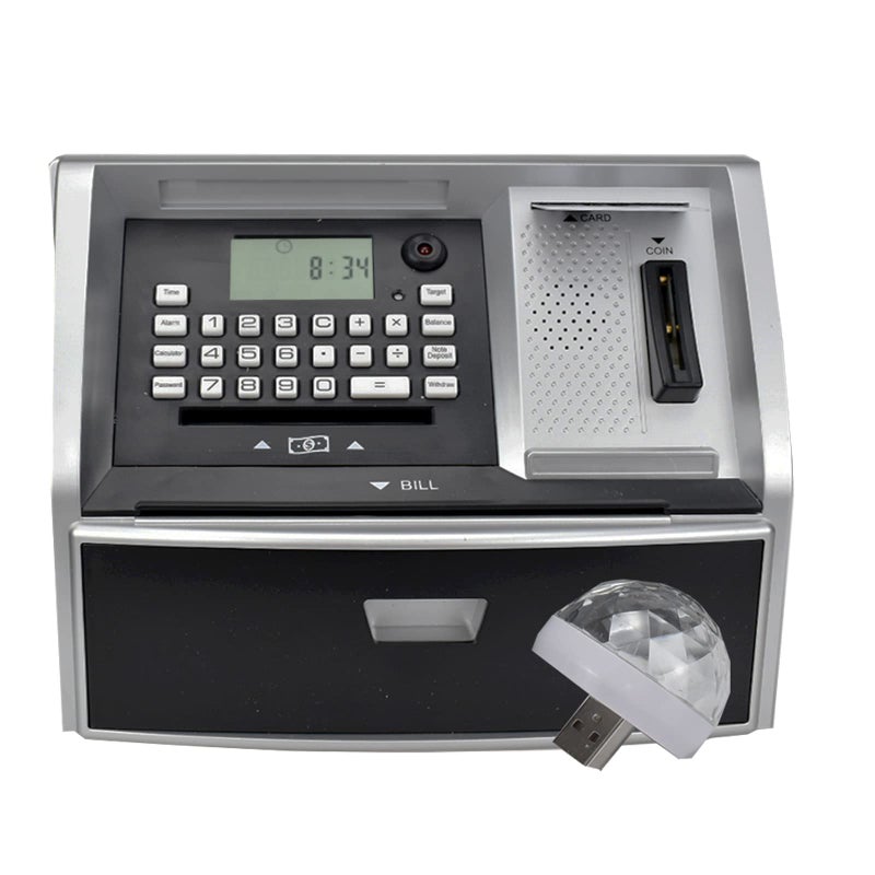 LIKE Toy Talking ATM Bank ATM Machine Savings Piggy Bank for Kids with Extended USB Ports for Accessories Lamp Hot 