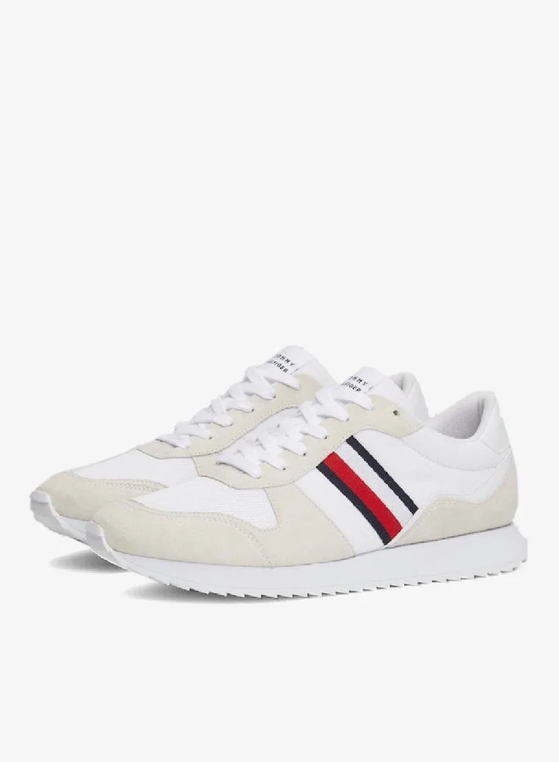 Tommy Hilfiger White Cleat Signature Tape Sneakers for Men | Best Price UAE
