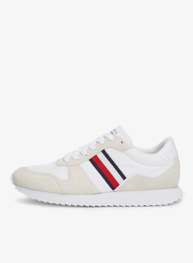 Tommy Hilfiger White Cleat Signature Tape Sneakers for Men | Best Price UAE