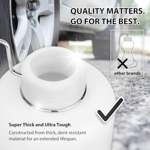 FIRSTINFO TOOLS FIT YOUR NEEDS FIRSTINFO 33 Oz (1 Liter) Capacity Brake Service Brake Fluid Bleeder Bottle/Receiver with Non-Return Check Valve + Hook Fixed - Image 2