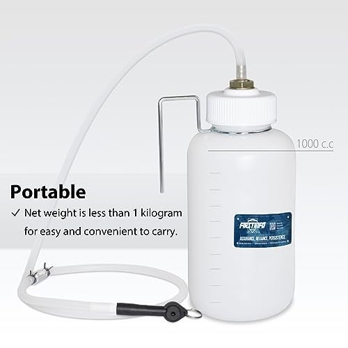 FIRSTINFO TOOLS FIT YOUR NEEDS FIRSTINFO 33 Oz (1 Liter) Capacity Brake Service Brake Fluid Bleeder Bottle/Receiver with Non-Return Check Valve + Hook Fixed - Image 4