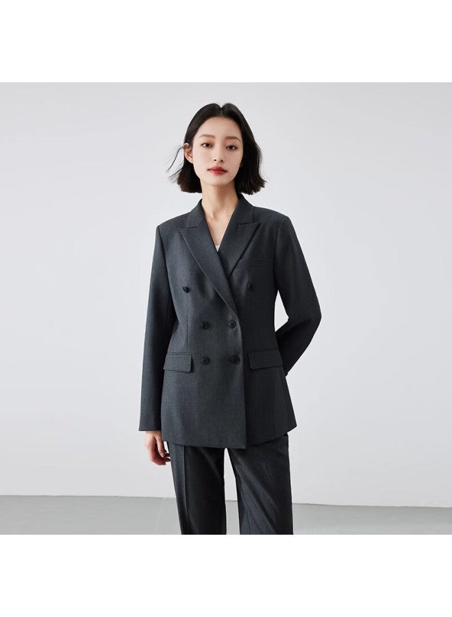 Lady Bird Miss Bird Premium Gray Blazer Women's Professional Pee Interview Formal Suit Set - Image 3