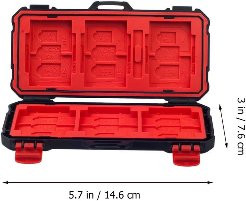 حامل علب بطاقات الذاكرة لبطاقات Micro CF، صندوق تخزين مقاوم للصدمات ومزود بتصميم مدمج، مناسب للمصورين والمسافرين - Image 2