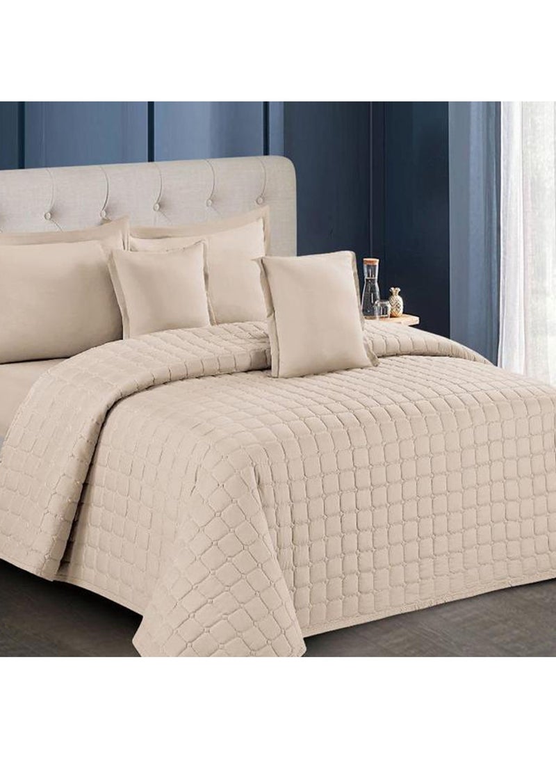 ROSHAN Plain Double Comforter Set – 6 Pieces – Quilt 250×230 cm – Full Sheet 200×200+30 cm - Image 3