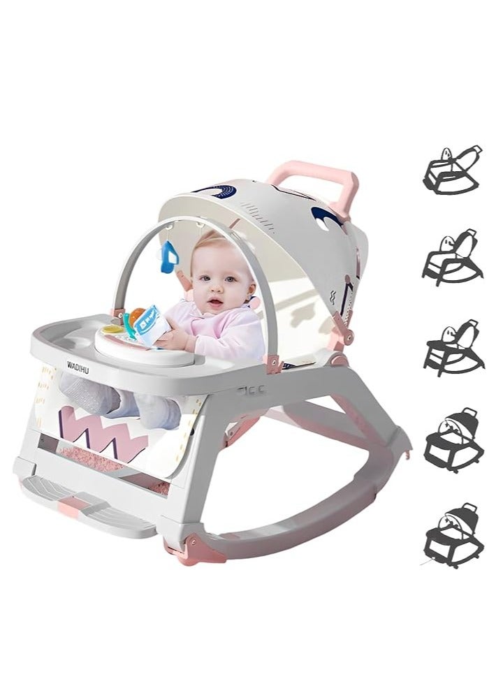 general Multifunctional baby bouncer, baby bouncer, adjustable high chair, 5-in-1 baby bouncer, baby stroller with awning, baby sitter, good helper for mom - Image 1