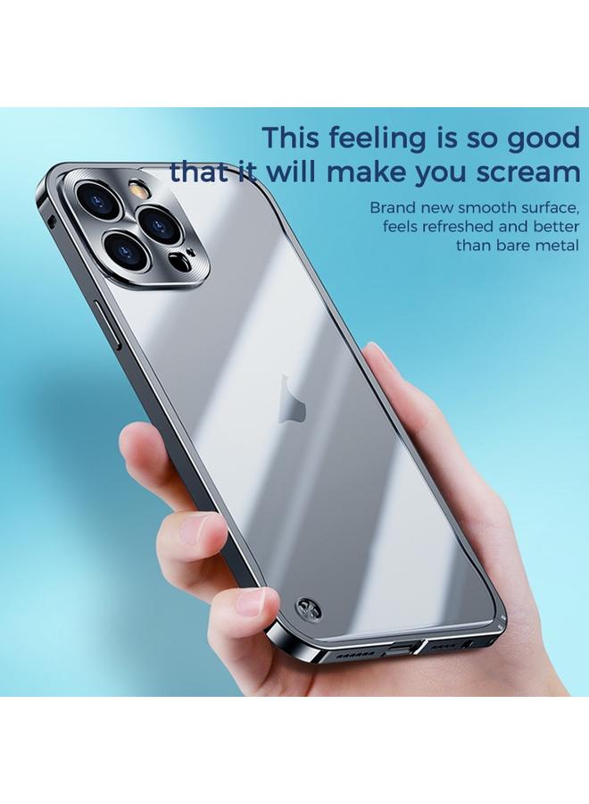 S-TOP Case For iPhone 15 Plus Metal Frame Frosted PC Shockproof Phone Case - Image 3