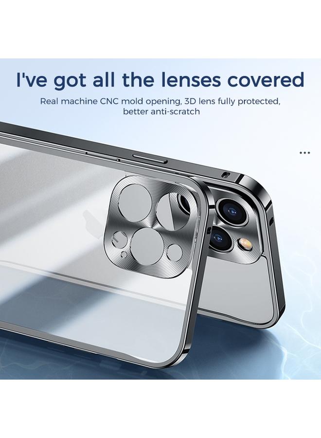 S-TOP Case For iPhone 15 Plus Metal Frame Frosted PC Shockproof Phone Case - Image 5