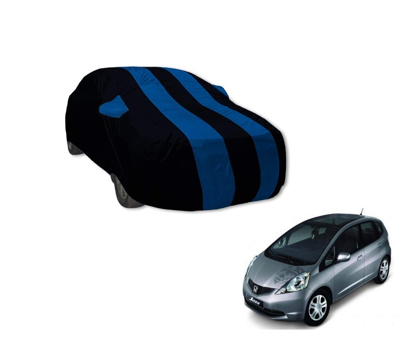 Auto Hub Car Cover Compatible with Jazz Old (Model : 2013-2019) with Mirror Pockets, Triple Stitched, Water Resistant Car Body Cover, Navy, Blue - Image 1
