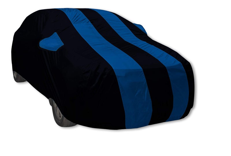 Auto Hub Car Cover Compatible with Jazz Old (Model : 2013-2019) with Mirror Pockets, Triple Stitched, Water Resistant Car Body Cover, Navy, Blue - Image 5