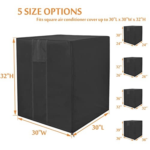 Foozet Central Air Conditioner Covers for Outside Units 30"L x 30"W x 32"H - Image 2