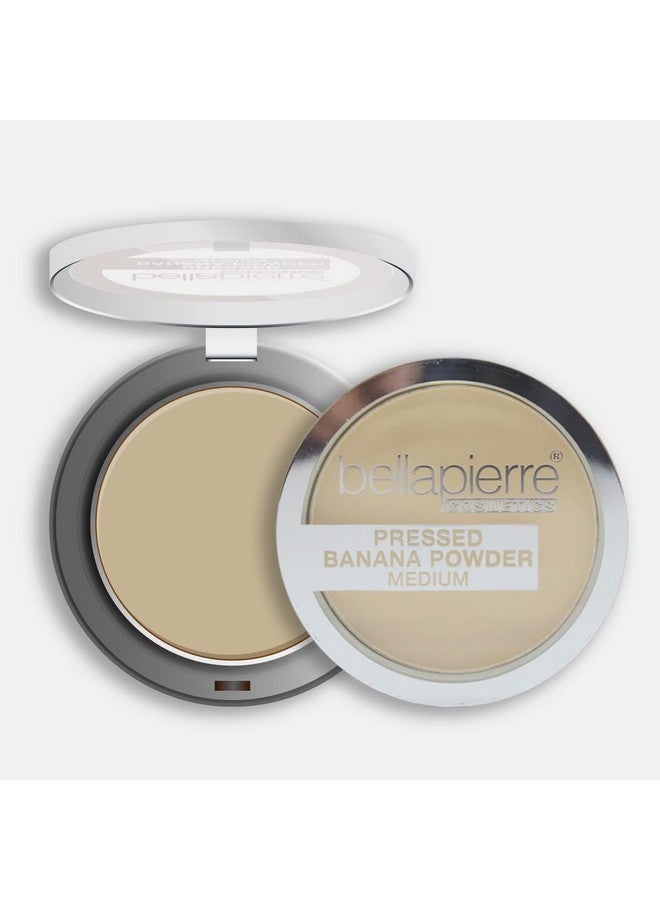BellaPierre Pressed Banana Setting Powder ; Lightweight Compact Color Correcting Powder With All Day Makeup Protection ; Eliminates Blotchiness And Dark Spots ; Talc Free ; Matte Tint Medium 0.28 Oz - Image 3