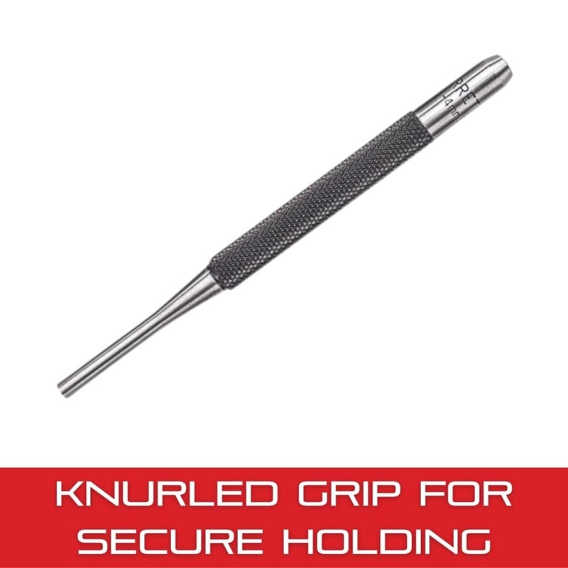 Starrett Drive Pin Punch with Knurled Grip for Driving Pins Into or Out of a Workpiece - Hardened and Tempered Steel, 4" Length, 5/32" Punch Diameter - 565D - Image 4