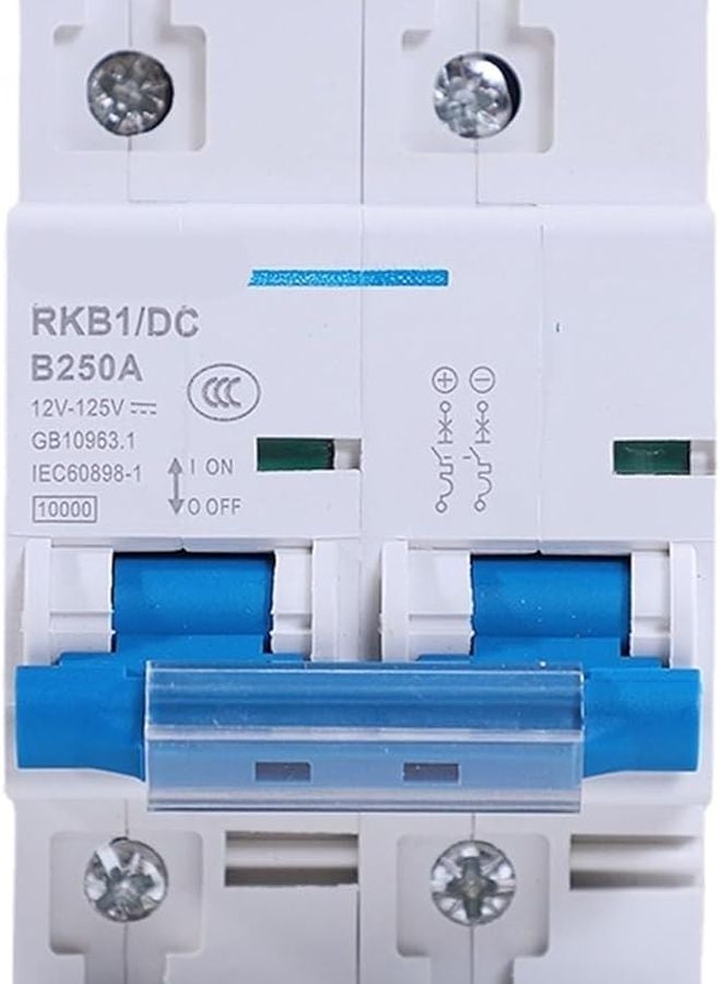 قاطع دائرة تيار مستمر 250 أمبير 2 قطبي، مفتاح حماية بطارية شمسية 12 فولت 125 فولت من 80 أمبير إلى 250 أمبير - Image 3