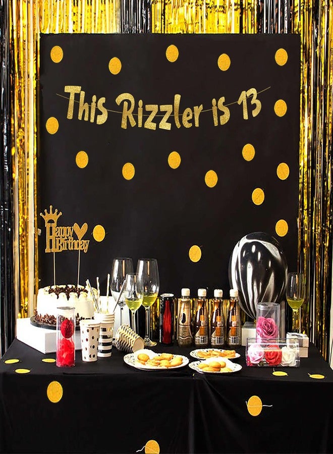 شركة ستيرلينغ جيمس لافتة ذهبية لامعة من Rizzler is 13 - لوازم حفلات عيد الميلاد الثالث عشر، أفكار، هدايا وديكورات - Image 3