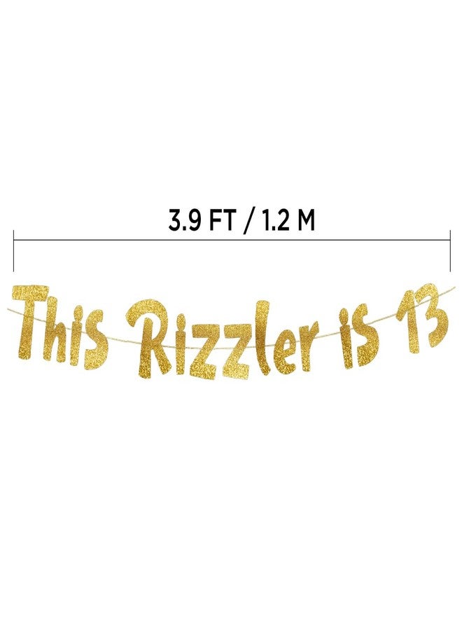شركة ستيرلينغ جيمس لافتة ذهبية لامعة من Rizzler is 13 - لوازم حفلات عيد الميلاد الثالث عشر، أفكار، هدايا وديكورات - Image 4