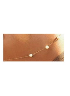 RA accessories Women's Body Chain Golden With Off-White Pearls  _Belly Chain  - Image 1