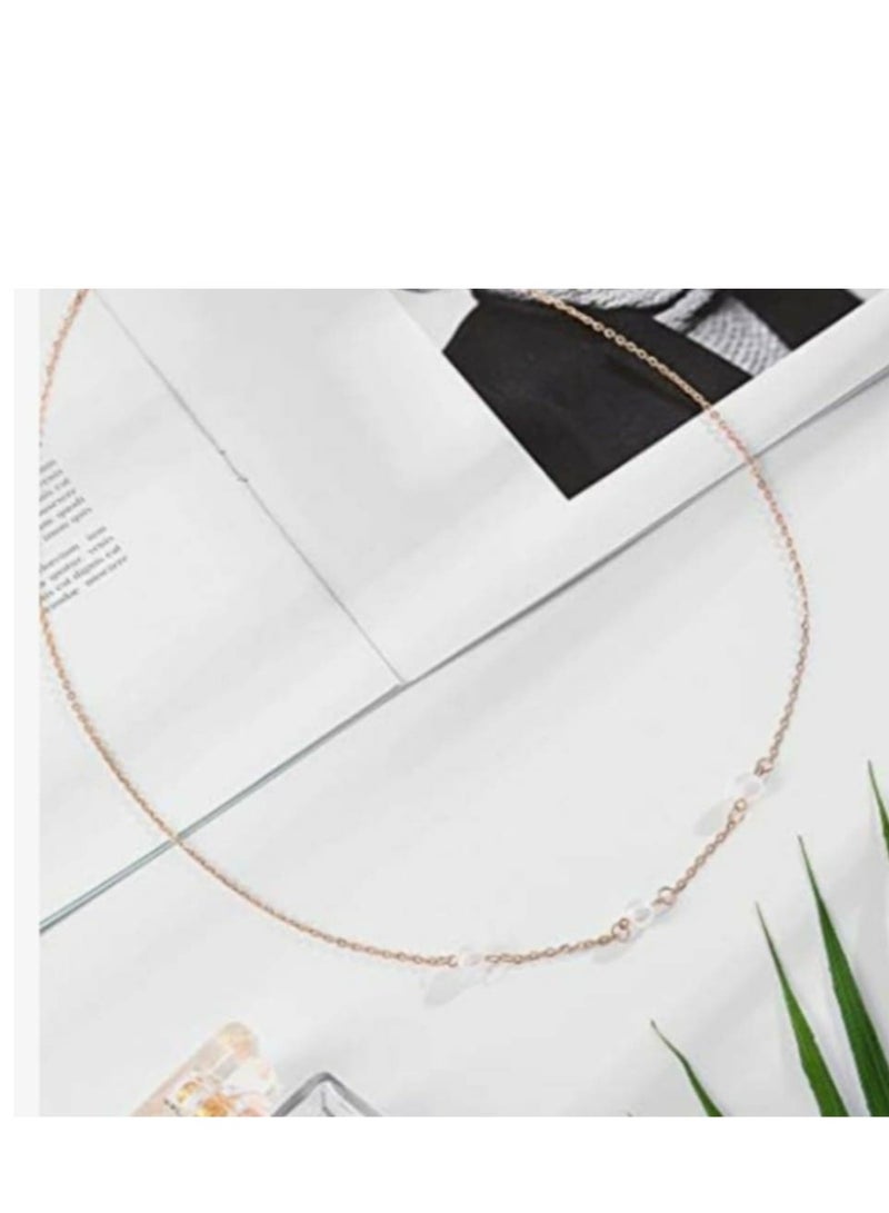 RA accessories Women's Body Chain Golden With Off-White Pearls  _Belly Chain  - Image 2