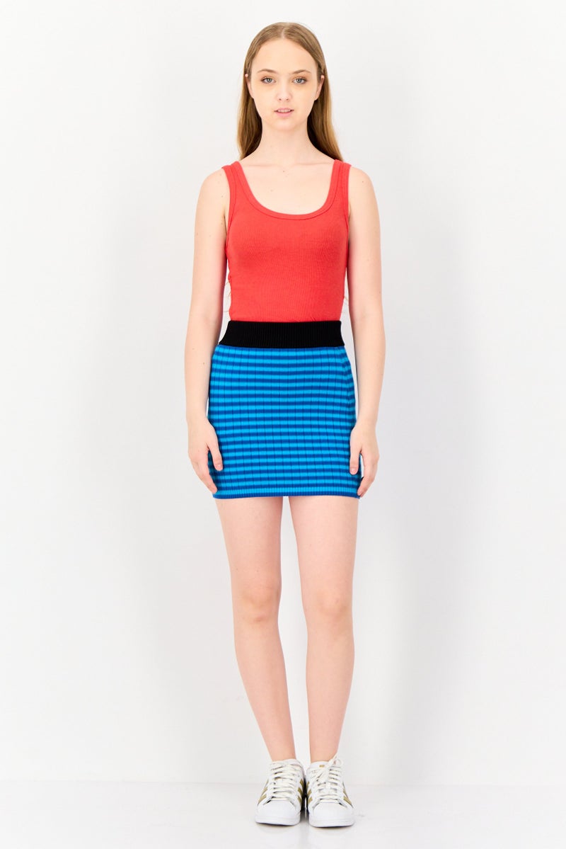 GLAMOROUS Women Stripe Mini Skirt, Multicolor - Image 2
