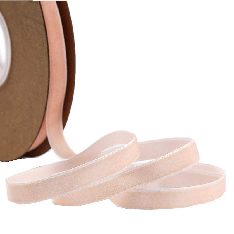 Ribbon for Crafts Wholesale Bulk 20 Yard 38 58 1Inch Velvet Ribbon for Gift Package Wrapping Floral Design Hair Bow Clip Accessory Making Sewing Wedding Decor Antique White 10mm