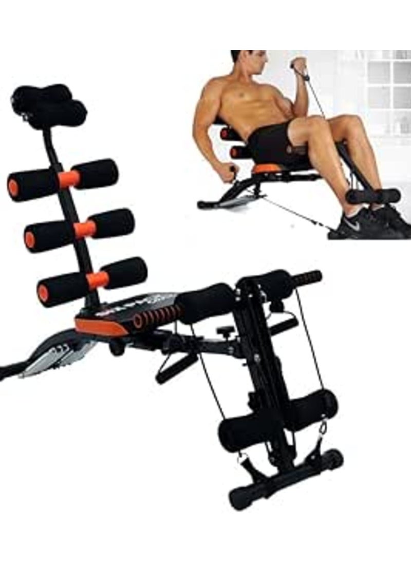 Super Active Abdominal Training Machine Six Care Fitness Equipment 120K-Black*Orange  - Image 1