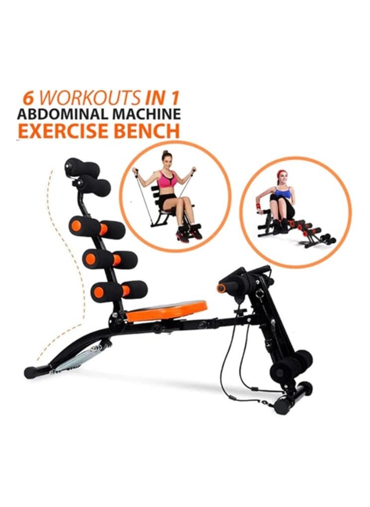 Super Active Abdominal Training Machine Six Care Fitness Equipment 120K-Black*Orange  - Image 2