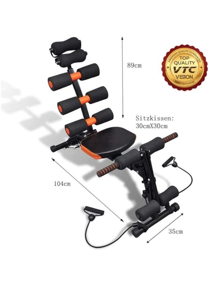 Super Active Abdominal Training Machine Six Care Fitness Equipment 120K-Black*Orange  - Image 3