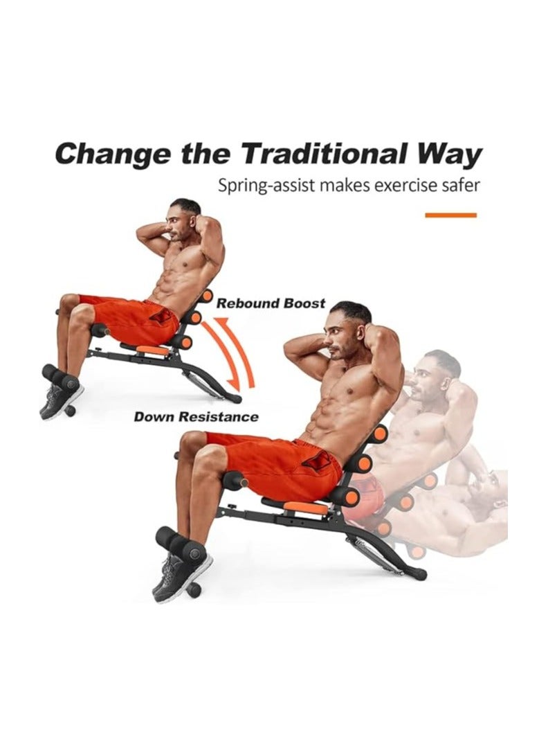 جهاز تدريب البطن من Six Care Fitness Equipment 120K - أسود*برتقالي