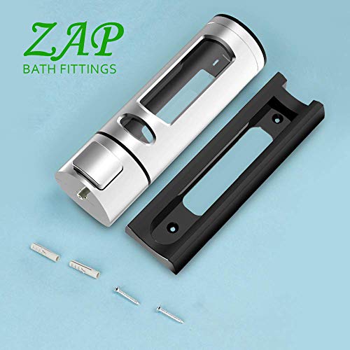 ZAP | Pack of 2 Wall Mounted Transparent Soap Dispensers – 500ml Each Refillable Plastic Pump Bottles for Hand Wash, Sanitizer, Shampoo, Kitchen & Bathroom Use - Image 2