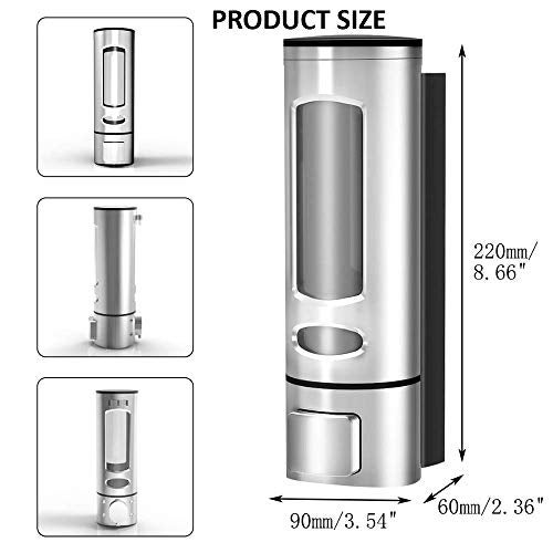 ZAP | Pack of 2 Wall Mounted Transparent Soap Dispensers – 500ml Each Refillable Plastic Pump Bottles for Hand Wash, Sanitizer, Shampoo, Kitchen & Bathroom Use - Image 4