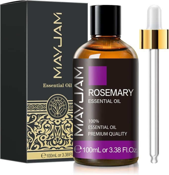 ROSEMARY ESSENTIAL OIL WITH DROPPER, PURE ROSEMARY OIL AROMATHERAPY OILS FOR HUMIDIFIER AND DIFFUSERS, 3.38FL.OZ