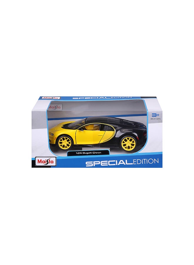 Maisto ١:٢٤ إصدار خاص (ب) - بوجاتي شيرون - أصفر/أسود نماذج معدنية مصغرة مرخصة رسمياً بتفاصيل داخلية وخارجية رائعة لجميع الأعمار - Image 3