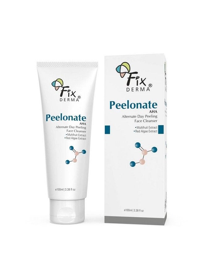 FIXDERMA Peelonate Aha Face Cleanser ; Face Exfoliator; Skin Lightening Agent Uneven Skin Tone Noncomedogenic Formulation Nonirritating Skin Cleanser Reduces Rough & Dry Skin100Ml  - Image 1