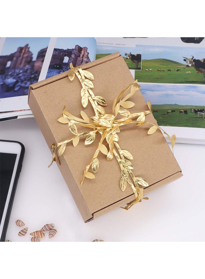 Gold Leaves Leaf Ribbon, 11 Yards Vine Leaves Ribbon Trim Perfect Decoration for DIY Craft, Garland, Party, Wedding (Gold) - Image 5