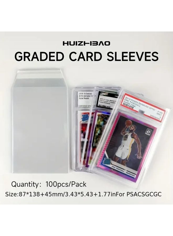 100pcs Premium PVC Graded Card Sleeves For BGS Transparent Holders For Trading Cards - Image 5