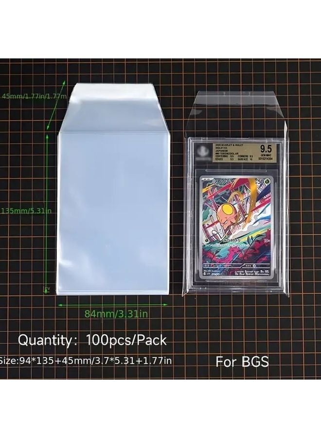 100pcs Premium PVC Graded Card Sleeves For BGS Transparent Holders For Trading Cards - Image 3