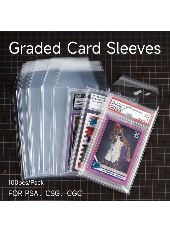 100pcs Premium PVC Graded Card Sleeves For BGS Transparent Holders For Trading Cards - Image 2