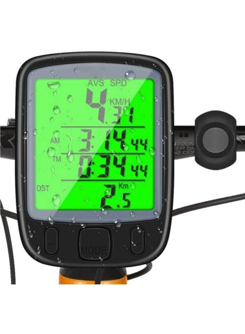 Wired Waterproof Bike Speedometer Backlight Odometer Stopwatch Bike Accessories - Image 1