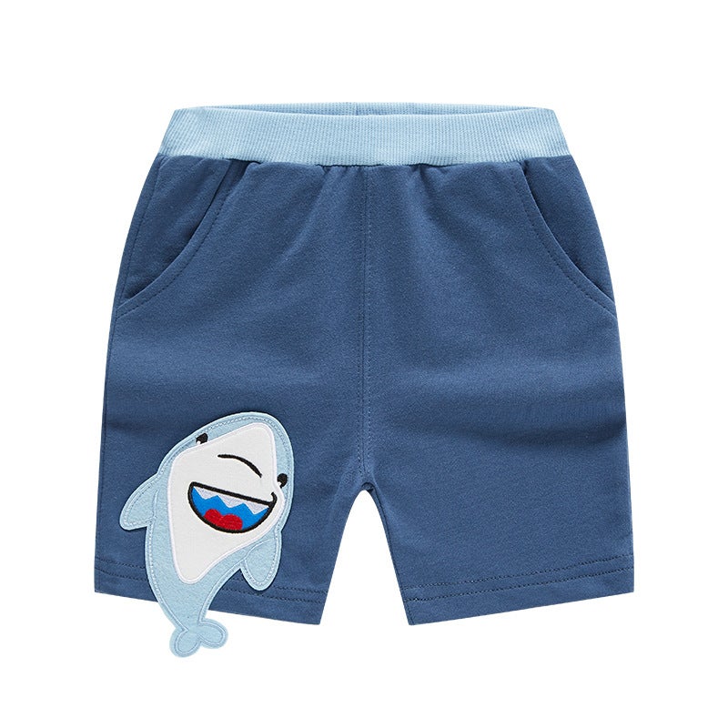 Summer Kidsren's Clothing New Kidsren's Shorts Boys Shorts Baby Casual Kidsren's Pants Cartoon Dinosaur Bottoms Knitted Pants - Image 3